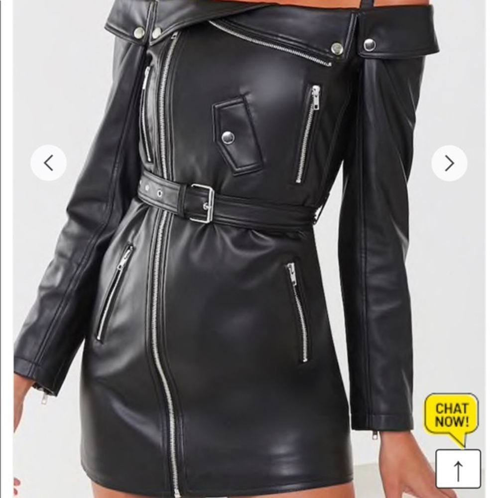 NWT‼️🏷 F21 Moto Mini Dress - Picture 2 of 2